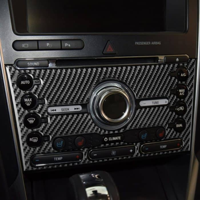 Kohlenstofffaser-Klimaanlage dekorativer Aufkleber für Ford Explorer 2016-2019, linke Fahrt – Bild 5