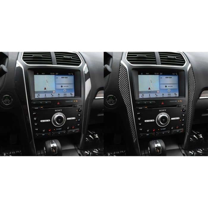 Car Carbon Fiber Central Control Dekorative Aufkleber für Ford Explorer 2013-2019, linke Fahrt – Bild 6