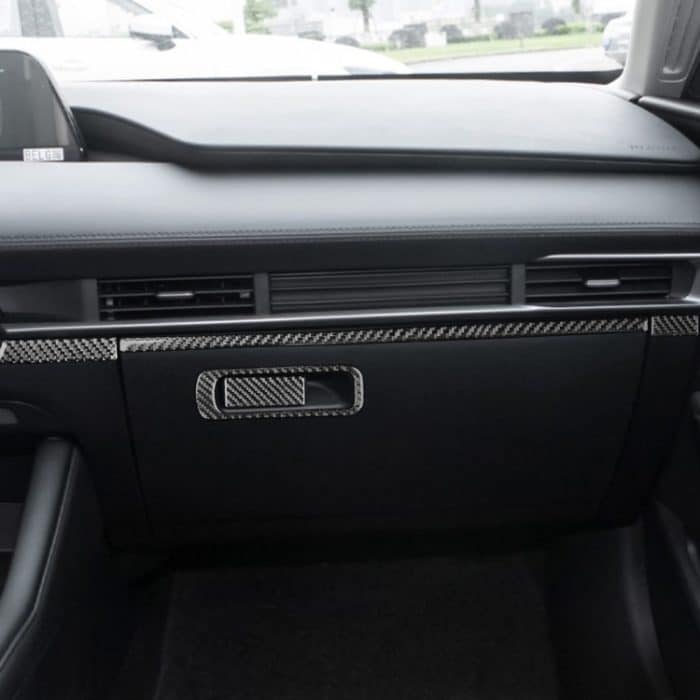 Auto-Kohlenstofffaser-Speicherrahmen-dekorativer Aufkleber für Mazda 3 Axela 2020, links und rechts fahren – Bild 5