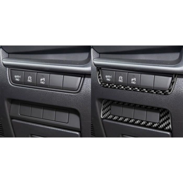 Auto Kohlenstofffaser Scheinwerferrahmen Dekorativer Aufkleber für Mazda 3 Axela 2020, Rechtsfahrt – Bild 6