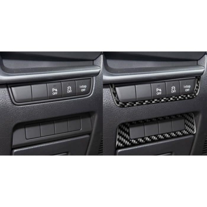 Auto Kohlefaserscheinwerferrahmen Dekorativer Aufkleber für Mazda 3 Axela 2020, linke Fahrt – Bild 6