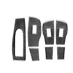 7 in 1 Autokohle-Kohlenstofffaserfenstift-Panel dekorativer Aufkleber für Mazda 3 Axela 2020, linke Fahrt