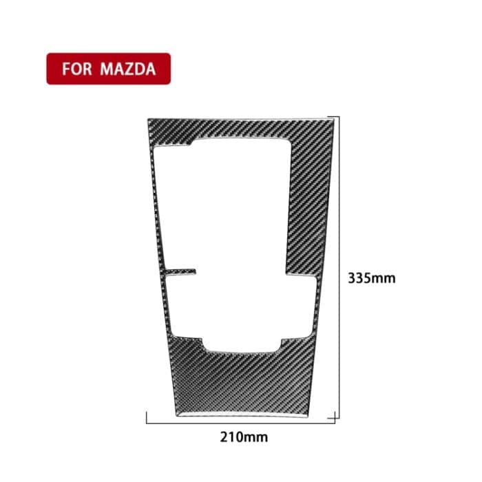 Car Carbon Fiber Central Control Getriebe Dekorative Aufkleber für Mazda 3 Axela 2020, linke Fahrt – Bild 2