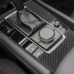 Car Carbon Fiber Central Control Getriebe Dekorative Aufkleber für Mazda 3 Axela 2020, linke Fahrt – Bild 5