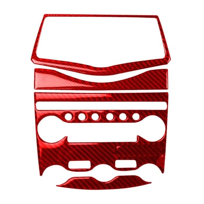 5-in-1-Auto-Kohlefaser-Klimaanlagen-Einstellpaneel, dekorativer Aufkleber für Nissan 370Z / Z34 2009-, Links- und Rechtsantrieb, universell, 5 in 1 Air Conditioning Adjustment Panel – Bild 1