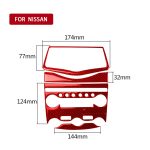 5-in-1-Auto-Kohlefaser-Klimaanlagen-Einstellpaneel, dekorativer Aufkleber für Nissan 370Z / Z34 2009-, Links- und Rechtsantrieb, universell, 5 in 1 Air Conditioning Adjustment Panel – Bild 2