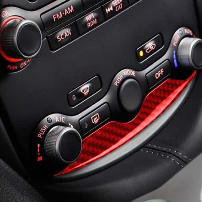 Auto-Kohlenstofffaser-Klimaanlagen-Einstellpaneel-Dekorstreifen für Nissan 370Z / Z34 2009-, Links- und Rechtsantrieb Universal, 2 in 1 Air Conditioning Adjustment Panel – Bild 5