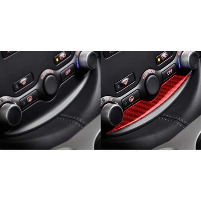 Auto-Kohlenstofffaser-Klimaanlagen-Einstellpaneel-Dekorstreifen für Nissan 370Z / Z34 2009-, Links- und Rechtsantrieb Universal, 2 in 1 Air Conditioning Adjustment Panel – Bild 6