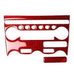 2-in-1-Auto-Kohlefaser-Klimaanlagen-Einstellpaneel, dekorativer Aufkleber für Nissan 370Z / Z34 2009-, Links- und Rechtsantrieb, universell, Air Conditioning Adjustment Panel Strip