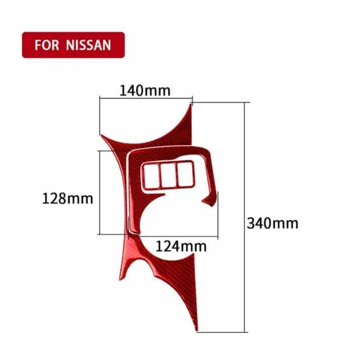 3 in 1 Auto Kohlefaser Mittelkonsole Wasserbecherhalter Panel Dekorativer Aufkleber für Nissan 370Z / Z34 2009-, Links- und Rechtsantrieb Universal, Center Console Water Cup Holder Panel D – Bild 2