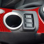 Auto-Kohlefaser-Wasserbecherhalter-Panel, dekorativer Aufkleber für Nissan 370Z / Z34 2009-, Links- und Rechtsantrieb, universell, Water Cup Holder Panel – Bild 5