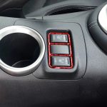 Auto-Carbon-Faser-Zentralsteuerungs-Heizungsknopfrahmen-dekorativer Aufkleber für Nissan 370Z / Z34 2009-, Links- und Rechtsantrieb Universal, Central Control Heating Button Frame – Bild 5