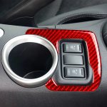 Auto-Carbon-Faser-Zentralsteuerungs-Heizungsknopf-dekorativer Aufkleber für Nissan 370Z / Z34 2009-, Links- und Rechtsantrieb Universal, Central Control Heating Button – Bild 5