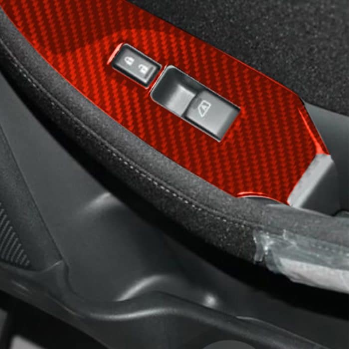 Auto-Kohlefaser-Vize-Fahrerseite, Türlift-Steuerung, dekorativer Aufkleber für Nissan 370Z / Z34 2009-, Linksantrieb, Vice Driving Side Lift Control, Left Drive – Bild 5