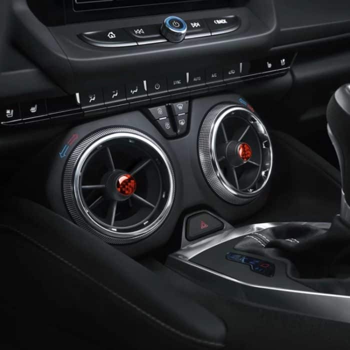 Auto-Carbonfaser-Luftauslass-dekorativer Aufkleber für Chevrolet Camaro 2017–2019, linker und rechter Antrieb, universell, Air Outlet – Bild 5