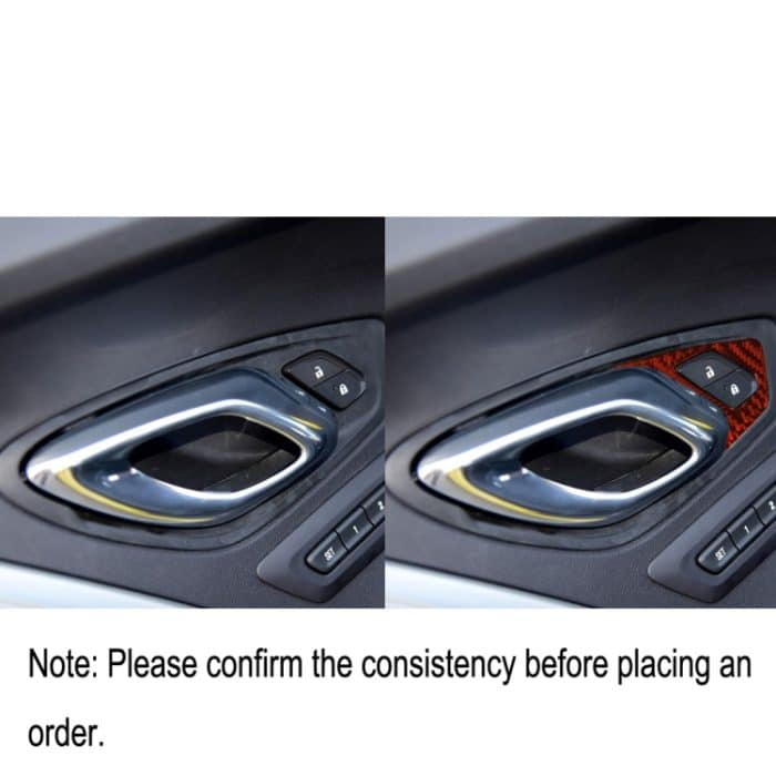 Auto-Carbonfaser-Innentürschloss-dekorativer Aufkleber für Chevrolet Camaro 2017–2019, linker und rechter Antrieb, universell, Inside Door Lock – Bild 6