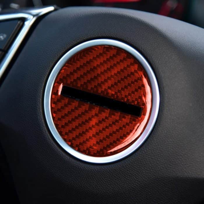 Auto-Carbonfaser-Lenkrad-Logo, dekorativer Aufkleber für Chevrolet Camaro 2017–2019, Links- und Rechtsantrieb, universell, Steering Wheel Logo – Bild 5