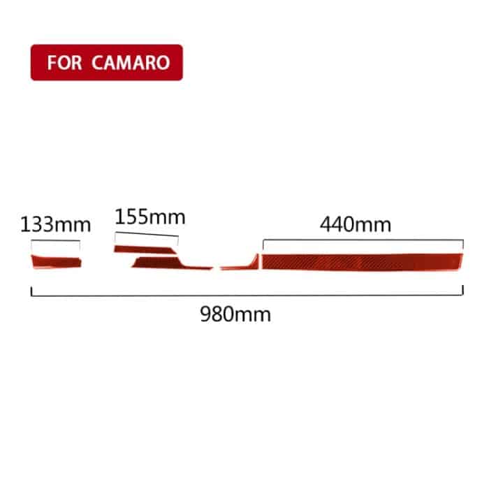 Auto-Carbon-Faser-Center-Control-dekorativer Aufkleber für Chevrolet Camaro 2017–2019, linker Antrieb, Center Control, Left Drive – Bild 2