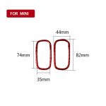 Auto-Carbonfaser-Luftauslassrahmen, dekorativer Aufkleber für BMW Mini F60, Links- und Rechtsantrieb, universell, Air Outlet Frame – Bild 2