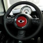 Auto-Carbonfaser-Lenkrad-Logo, dekorativer Aufkleber für BMW Mini Cooper Countryman F60 F55 F56, Links- und Rechtsantrieb, universell, Steering Wheel Logo F – Bild 5