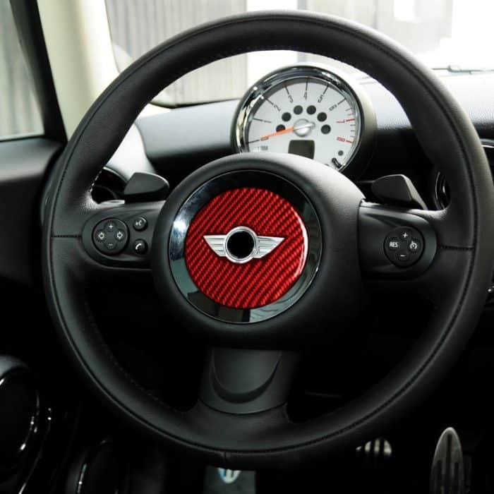Auto-Carbonfaser-Lenkrad-Logo, dekorativer Aufkleber für BMW Mini Cooper Countryman F60 F55 F56, Links- und Rechtsantrieb, universell, Steering Wheel Logo F – Bild 5