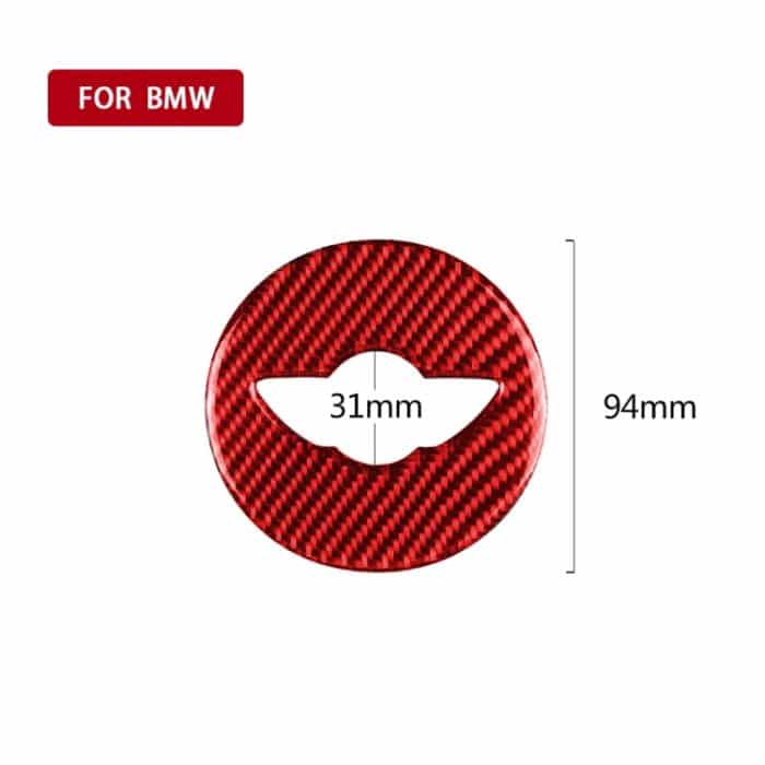 Auto-Carbonfaser-Lenkrad-Logo, dekorativer Aufkleber für BMW Mini R55 R56 Countryman R60 Paceman R61 2007–2013, Links- und Rechtsantrieb, universell, Steering Wheel Logo R – Bild 2