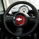 Auto-Carbonfaser-Lenkrad-Logo, dekorativer Aufkleber für BMW Mini R55 R56 Countryman R60 Paceman R61 2007–2013, Links- und Rechtsantrieb, universell, Steering Wheel Logo R – Bild 5