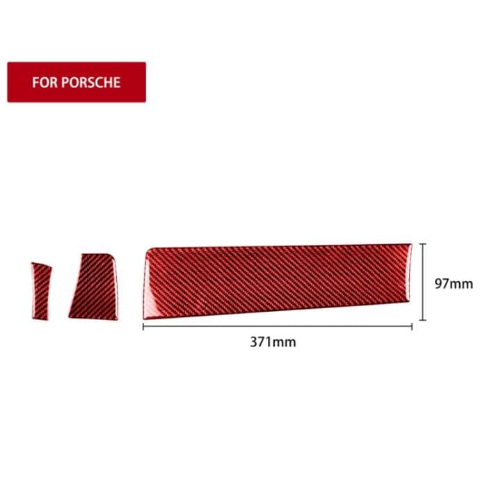 Dekorativer Aufkleber für das zentrale Bedienfeld aus Kohlefaser für das Auto, für Porsche Macan 2014–2021, Linksantrieb, Central Control Panel – Bild 2