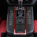 Auto-Carbon-Faser-Schalttafel-dekorativer Aufkleber für Porsche Macan 2014–2021, linker und rechter Antrieb universell, Gear Panel – Bild 5