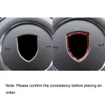 Auto-Carbonfaser-Lenkrad-Logo, dekorativer Aufkleber für Porsche Macan 2014–2021, Links- und Rechtsantrieb, universell, Steering Wheel Logo – Bild 6
