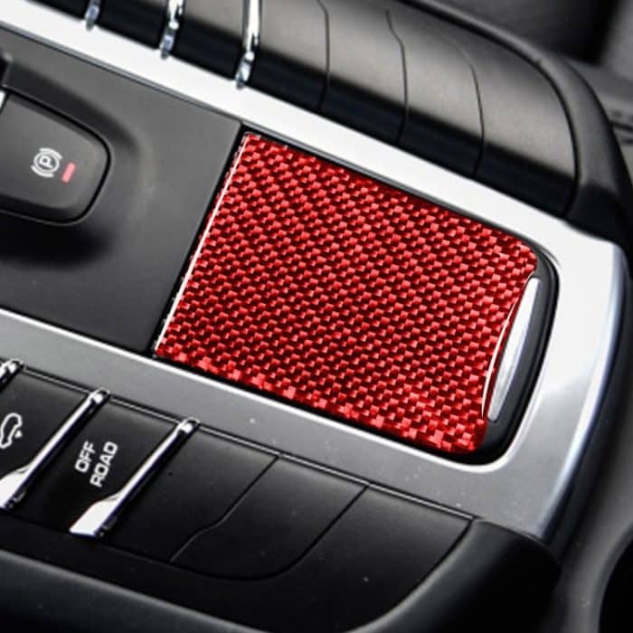 Auto-Carbonfaser-Batterieabdeckung, dekorativer Aufkleber für Porsche Macan 2014–2021, Links- und Rechtsantrieb, universell, Battery Cover – Bild 5