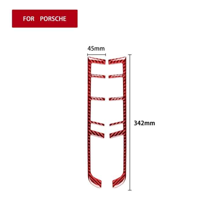 Auto-Carbonfaser-Schaltknopfrahmen, dekorativer Aufkleber für Porsche Macan 2014–2021, linker und rechter Antrieb, universell, Gear Button – Bild 2