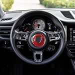Auto-Carbonfaser-Lenkrad-dekorativer Aufkleber für Porsche Macan 2014–2021, Links- und Rechtsantrieb universal, Steering Wheel – Bild 5