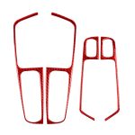 Auto-Carbonfaser-Fenstertasten-Panel, dekorativer Aufkleber für Porsche Macan 2014–2021, Links- und Rechtsantrieb, universell, Window Buttons Panel