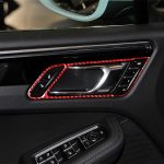 Auto-Carbon-Faser-Türgriff-Rahmenverkleidung, dekorativer Aufkleber für Porsche Macan 2014–2021, Links- und Rechtsantrieb, universell, Door Handle Frame Panel – Bild 5