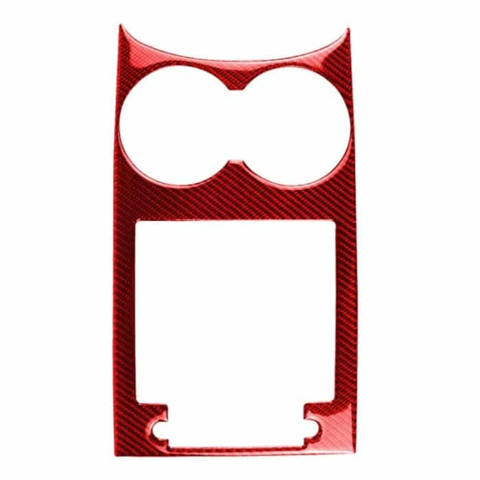 Auto-Kohlefaser-Wasserbecherhalter-Panel, dekorativer Aufkleber für Porsche Macan 2014–2021, Links- und Rechtsantrieb, universell, Water Cup Holder Panel – Bild 1