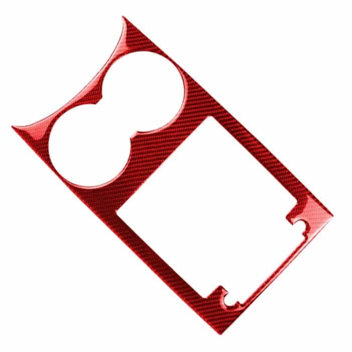 Auto-Kohlefaser-Wasserbecherhalter-Panel, dekorativer Aufkleber für Porsche Macan 2014–2021, Links- und Rechtsantrieb, universell, Water Cup Holder Panel – Bild 3