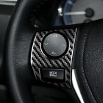 Auto Kohlefaser-Lenkrad-Knopf-Rahmen dekorativer Aufkleber für Toyota Corolla / Levin 2014-2018, linke und rechte Antrieb universell – Bild 5