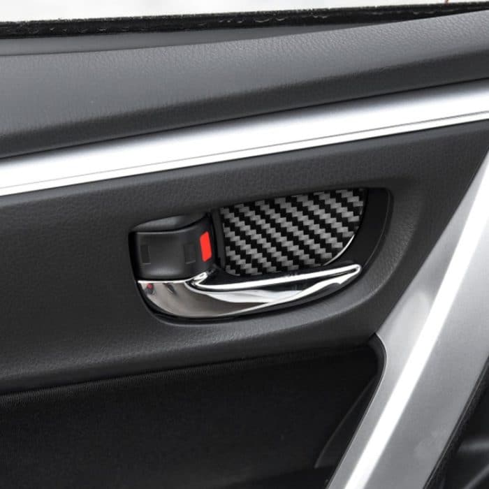 Auto Kohlenstofffaserinnen Türschüssel dekorativer Aufkleber für Toyota Corolla / Levin 2014-2018, linke und rechte Antrieb universell – Bild 5