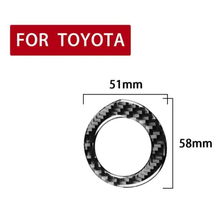 Car Carbon Faser Zündschlüssel Ring Dekorative Aufkleber für Toyota Corolla / Levin 2014-2018, links und rechts Antrieb universell – Bild 2
