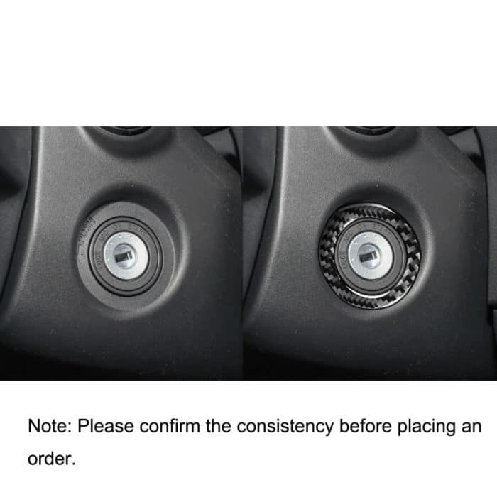 Car Carbon Faser Zündschlüssel Ring Dekorative Aufkleber für Toyota Corolla / Levin 2014-2018, links und rechts Antrieb universell – Bild 6