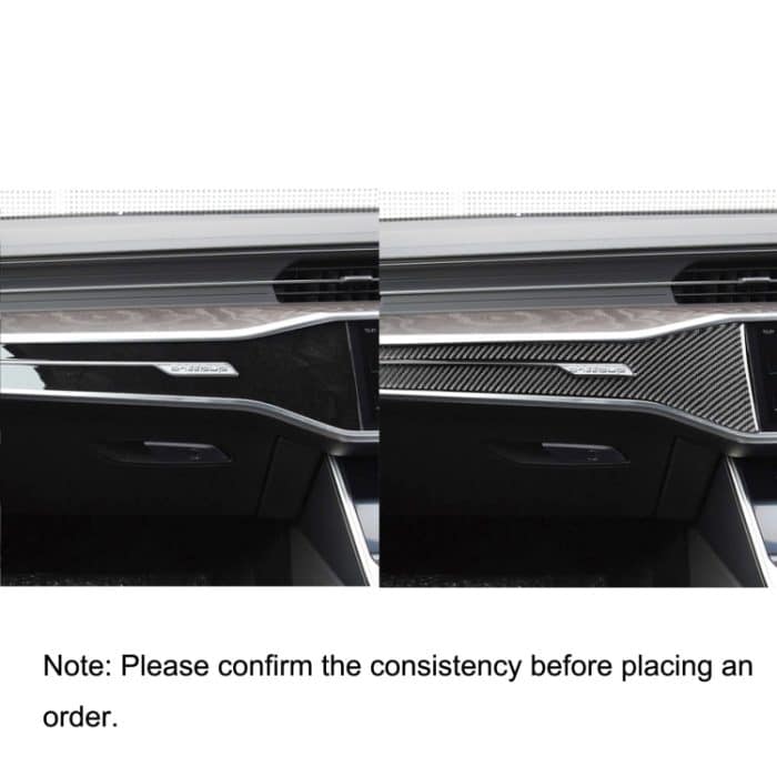 Car Carbon Fiber Central Control Dekorative Aufkleber für Audi A6l / A7 2019-, Rechtsfahrt – Bild 6