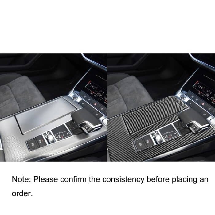 Car Carbon Fiber Getriebe Dekorative Aufkleber für Audi A6l / A7 2019-, Rechtsfahrt – Bild 6