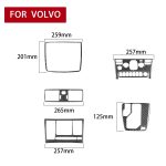 7 in 1 Auto Kohlefaserzahnradsatz B Dekorativer Aufkleber für Volvo XC90 2003-2014, linke Fahrt – Bild 2