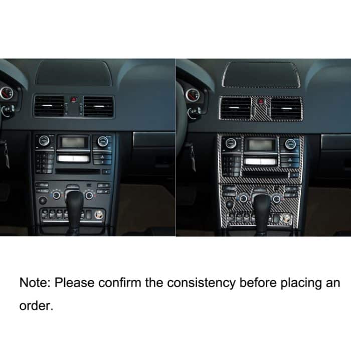 7 in 1 Auto Kohlefaserzahnradsatz B Dekorativer Aufkleber für Volvo XC90 2003-2014, linke Fahrt – Bild 6