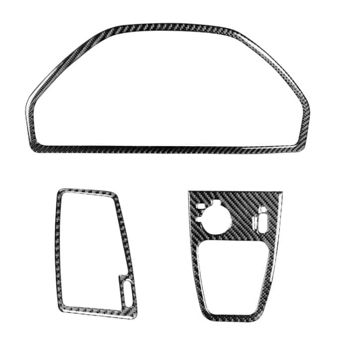 3 in 1 Autokohle-Kohlenstoff-Lenkrad-Set dekorativer Aufkleber für Volvo XC90 2003-2014, linke und rechter Antrieb universell – Bild 1