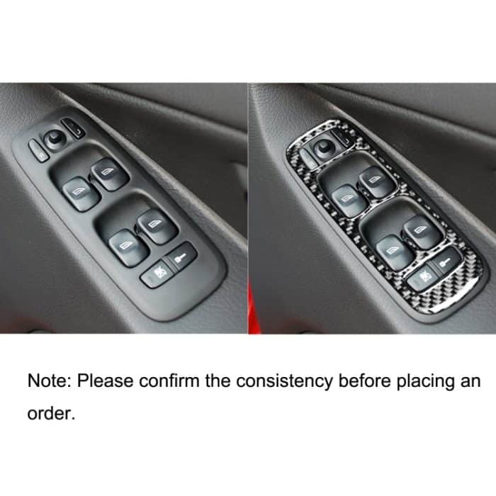 Auto-Kohlefaserfenster heben einen dekorativen Aufkleber für Volvo XC90 2003-2007, Rechtsfahrt – Bild 6