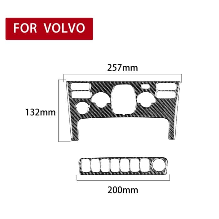 Auto Kohlefaserklimaanlage B Dekorativer Aufkleber für Volvo XC90 2003-2014, links und rechts Antrieb universell – Bild 2
