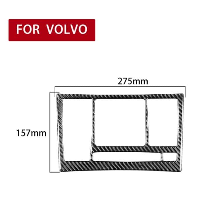 Auto-Kohlenstofffaser-CD-Panel dekorativer Aufkleber für Volvo XC90 2003-2014, linke und rechter Antrieb universell – Bild 2
