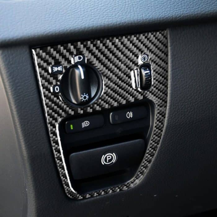 Auto Kohlefaserscheinwerfersteuerung Dekorativer Aufkleber für Volvo XC90 2003-2014, links und rechts Antrieb Universal – Bild 5